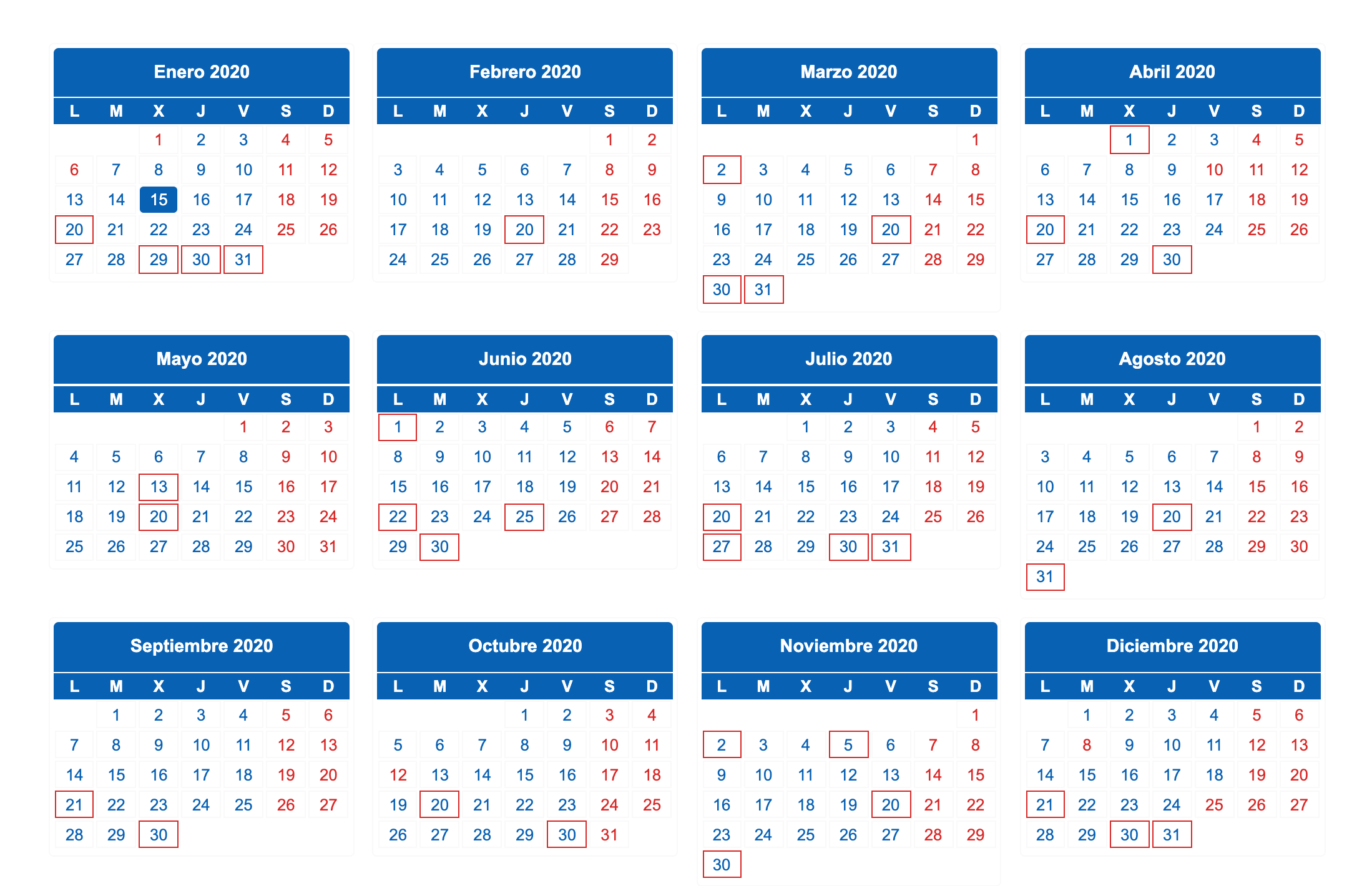 ¿Conoces el calendario fiscal para 2020?
